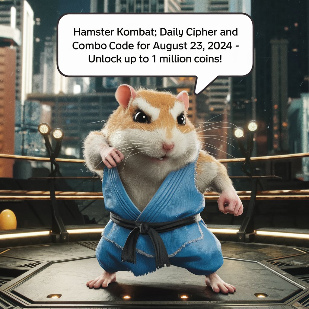 Hamster Kombat: Daily Cipher and Combo Code for August 23, 2024 – Unlock Up to 1 Million Coins! Introduction to Hamster Kombat.